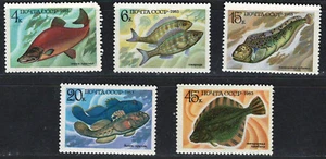 RUSSIA USSR CCCP 1983 VF MNH Stamps Set Scott# 5164-68 " Food Fish " - Picture 1 of 1