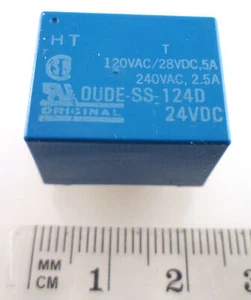 Original OUDE-SS-124D Relais 24Vdc Spule SPDT 5A 120VAC/28VDC OM0304H - Bild 1 von 3