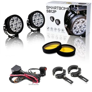 2 FARETTI LED 120W MOTO + STAFFE ALLUMINIO 38-60MM + CABLAGGIO CENTRALINA - Imagen 1 de 24