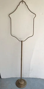 Vintage Bird Cage FLOOR STAND 5’6” tall decorative gold painted cast iron base - Picture 1 of 5