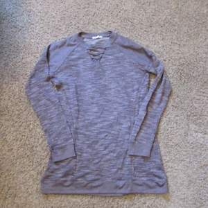 NWOT Maurices Small Tunic Longer Knit Top Mocha Brown White Speck - Picture 1 of 2
