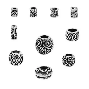 925 STERLING SILBER Bartschmuck Bartring Bartperle Haarschmuck Haar Ketten Perle - Bild 1 von 16