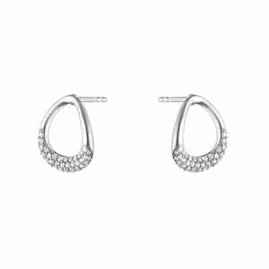 Georg Jensen. Silver Earrings #432B with Pavé Diamonds 0,19ct - Offspring - Picture 1 of 1