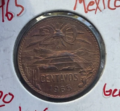 México 1965 20 centavos bg Foto 1 de 2