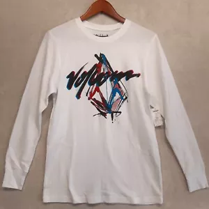 Volcom Mens Graphic L/S Lightweight Thermal Sweater Sz.S/White/Paint Splash/New! - Picture 1 of 10