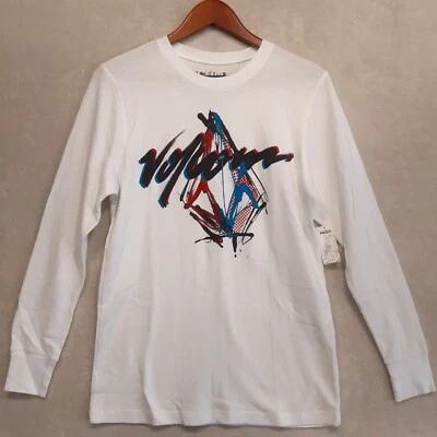Volcom Mens Graphic L/S Lightweight Thermal Sweater Sz.S/White/Paint Splash/New! - Image 1 of 4