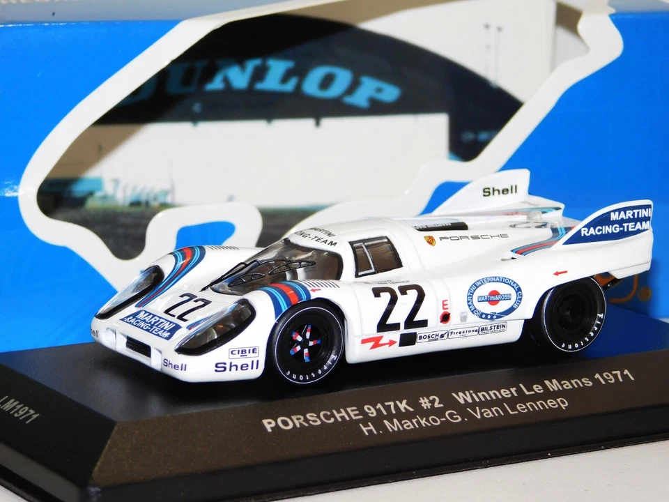 PORSCHE 917K MARTINI #2 MARKO/VAN LENNEP WINNER LE MANS 1971 IXO LM1971 1/43 - Immagine 1 di 1