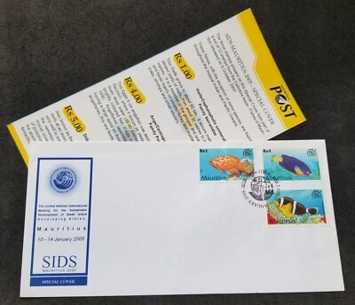 Mauritius SIDS Marine Life 2005 Fish Ocean Underwater Coral Reef (FDC) *see scan - Image 1 of 4