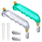 6 Pcs  Grip Oil Feed Glass Cutter and 2-6mm Cutting Heads (Green, White) C7E1