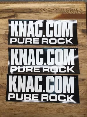 KNAC (3 piezas) KNAC.COM PURE ROCK - 9" pegatina de parachoques - DE COLECCIÓN ROCK LL5 Foto 1 de 4
