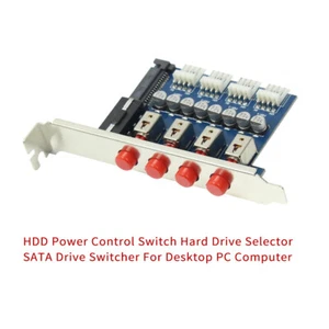 4 Kanal HDD Festplatte Netzteil Switch Controller IDE/SATA für Desktop PC - Bild 1 von 7
