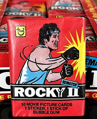 1979 TOPPS ROCKY II REMATCH Hit Movie 🍿 PACK 10 Cards 1 Sticker 1 Gum OVP RAR!!