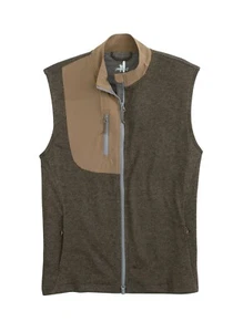 Johnnie O Men's Brown Glover Fleece Full Zip Golf Vest Brown Medium - Picture 1 of 4