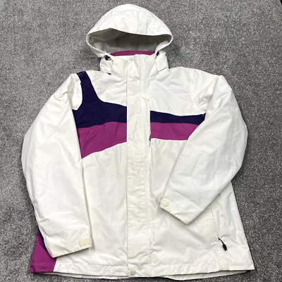 Nike Jacket Women Large White Pink Zip Up Vintage ACG Coat Heavy Winter Outdoor - Image 1 of 4