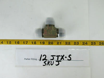 Genuine Parker Hannifin Hydraulic Fitting 12 JTX-S Union Tee Triple-Lok 37° S