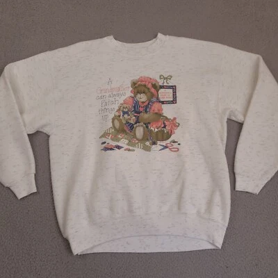 Sudadera De Colección Abuela Mujer XL Blanca Brezo Hecha en EE. UU. Oneita Abuela Foto 1 de 4