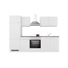 Küchenzeile mit E-Geräten - 270 cm breit - Weiß Sonoma Eiche – Salerno Kopie