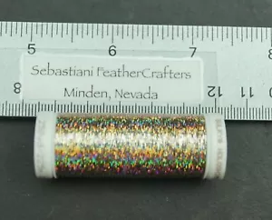 Holoshimmer Metallfaden - Gelbgold - 250 Meter Spule 145-6008 Fliegenbinden - Bild 1 von 5