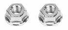 New! Genuine Steel 26 Teeth Front Hub Axle Nut 5/16 Size In Chrome Sold By Pair.