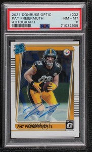 2021 Panini Donruss Optic Rated RPS /75 Pat Freiermuth #232 PSA 8 Rookie Auto RC
