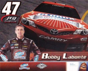 AUTOGRAPHED 2013 Bobby Labonte #47 CLOROX (100th Anniversary) 8X10 NASCAR SIGNED - Picture 1 of 1