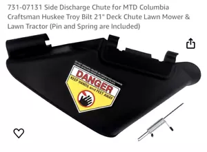 Lawn Mower Side Discharge Chute MTD Troy Bilt 21 inch Deck - Picture 1 of 2