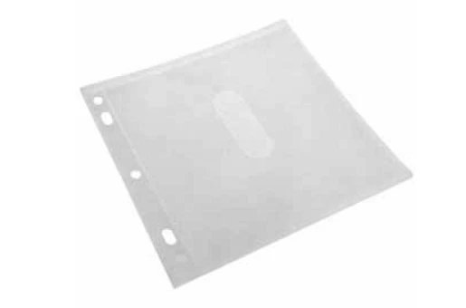 200 FUNDAS BLANCAS ENCUADERNACIÓN DOBLE DE 2 CD/DVD PARA ÁLBUM DE 2 Y 3 ANILLOS, 5 AGUJEROS, PS002 Foto 1 de 1