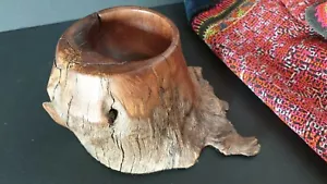 Old Carved Wooden Bonsai Scholar Calligraphy Bowl …beautiful display and collec - Picture 1 of 5
