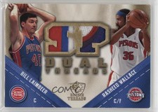 2008-09 SP Rookie Threads Bill Laimbeer Rasheed Wallace #TD-WL Dual Patch
