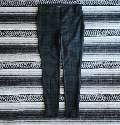 Rock & Republic Sz S Fever Pull On Slimming Ponte Legging Pants Blackwatch Plaid - Image 1 of 4
