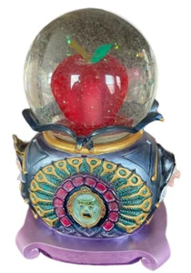 Rare Vintage Disney Red Apple Wicked Witch Snow Globe - Evil Queen Collectible - Picture 1 of 9