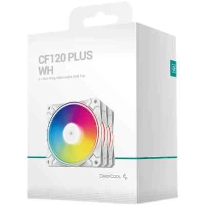 DEEPCOOL CF120 PLUS 3 in 1 kit White version 120mm 5V 3Pin ARGB PWM cooling fan - Image 1 of 4