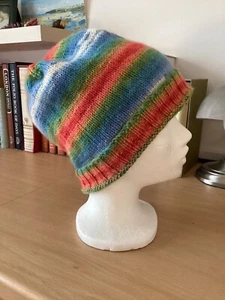 Women’s Hand Knitted Hat Beanie/Slouchy Hat Average Size Adult - ref R - Picture 1 of 5