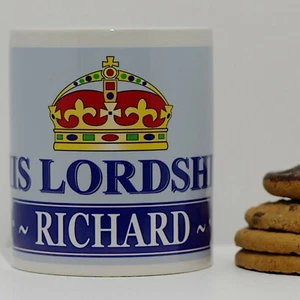 Personalisiert IHR NAME SEINE HERRSCHAFT IHRE DAMENSCHAFT Keramik Tee Kaffeetasse Becher Geschenk - Bild 1 von 12