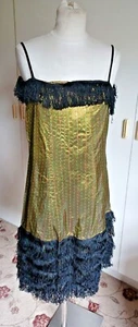 Vintage theatrical dress Roaring 20's flapper girl Gatsby Peaky Blinders Size12 - Picture 1 of 5
