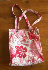 QUIKSILVER PINK FLOWERY BAG - Picture 1 of 3