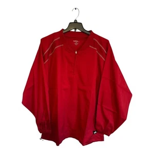 Easton Mens Jacket 3XL Red Quarter Zip Lightweight Bio-Dri Fabric Baseball - Picture 1 of 10
