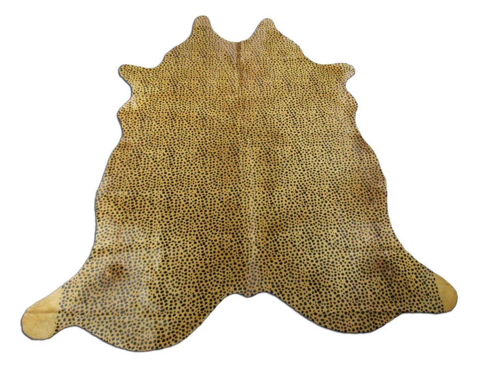 Authentic Cheetah Print Cowhide Rug Size: 7x6 feet,  Real Brazilian Cowhide Rug - Image 1 of 2