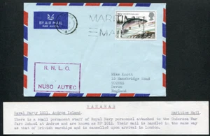 BAHAMAS: (12815) R.N.L.O. UNDERSEA WARFARE CANCEL/COVER - Picture 1 of 2