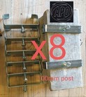 NON RUST 8x zinc plated H section Concrete Post Brackets to fit 100mm post 