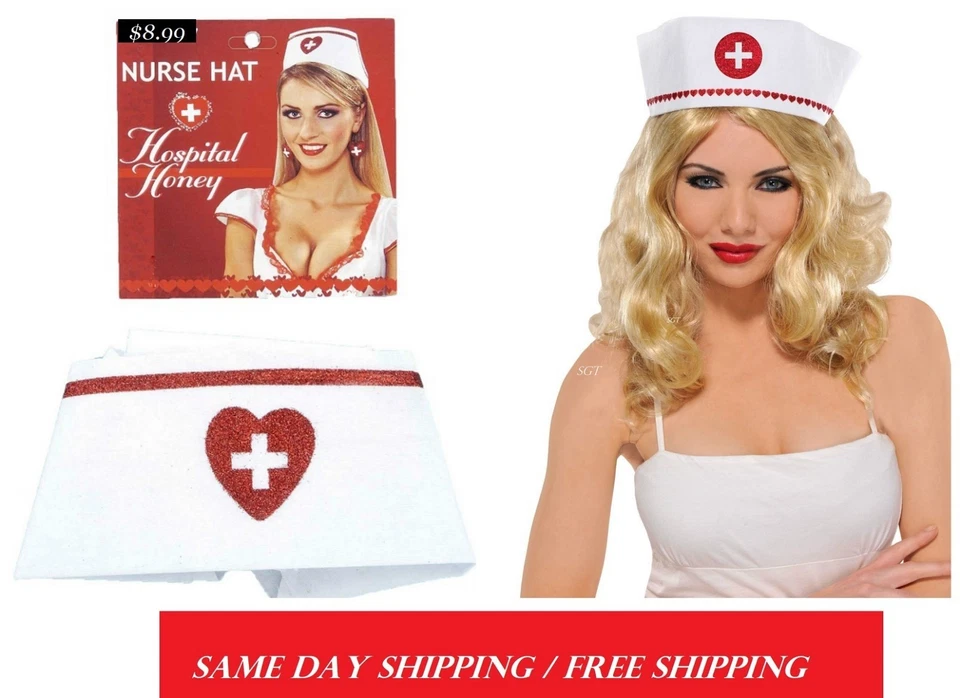 Сексуальная медсестра шляпа больницы мед мед медсестры карнавальный костюм. БЕСПЛАТНАЯ ДОСТАВКА - Изображение 1 из 2