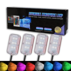 RGB LED Glow Car Interior Lamp Under Dash Footwell Seats Neon Inside Lighting - Picture 1 of 15