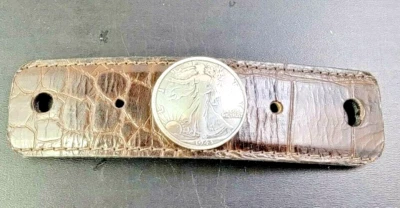 HANDMADE ALLIGATOR Skin Hair Barrette slide Pin Stick GENUINE GATOR skin NEW - Image 1 of 4