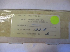 Placa CPU WEBB M9400 802-001-20 NUEVA EN CAJA - Imagen 1 de 2