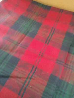 Fabric Remnants Red/Green/Blue Plaid Cotton Blend 1 1/2Yds x 61" - Image 1 of 3