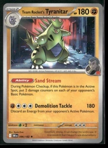 Pokemon TCG Team Rocket's Tyranitar 096/182  Non Holo Exclusive Destined Rivals - Picture 1 of 4