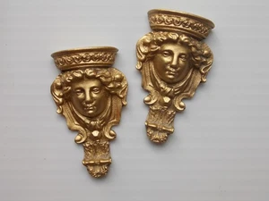 Casa de muñecas dos ménsulas de pared ornamentadas escala 1/12 - Imagen 1 de 1