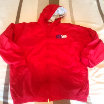Life South Community Blood Center Mens Large Red Full Zip Work Wear Jacket - Image 1 of 4
