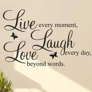 New Moment Decor Living Removable Wall Home Vinyl Every Laugh Love Sticker Live - Picture 1 of 10