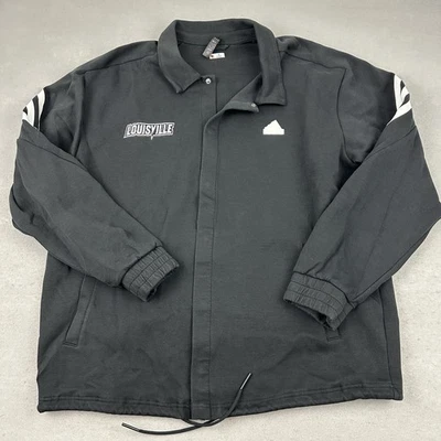 Louisville Cardinals Jacket Men XL Adidas Snap Basketball Team Issued NCAA - Image 1 of 4
